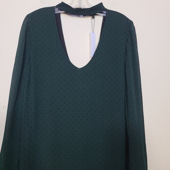 Sanctuary Green Polka Dot Shocker Shift Dress L - Picture 2 of 11